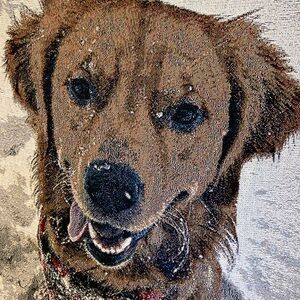 Blanket Throw Golden Retriever Dog Tapestry.